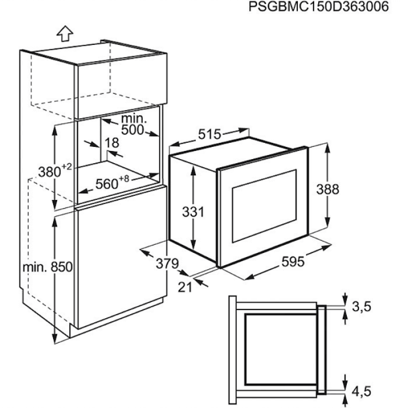 Ugradbena mikrovalna pećnica AEG MSB2547D-M - Slika 3