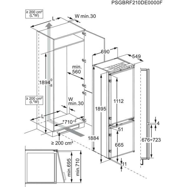 Ugradbeni hladnjak electrolux knp7te75s wifi 82753 01090569 79386