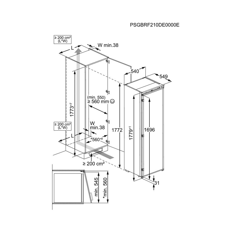 Ugradbeni hladnjak electrolux erd6de18s1 44546 01090682 78992